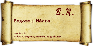 Bagossy Márta névjegykártya
